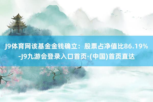 J9体育网该基金金钱确立：股票占净值比86.19%-J9九游会登录入口首页·(中国)首页直达