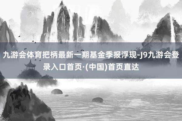 九游会体育把柄最新一期基金季报浮现-J9九游会登录入口首页·(中国)首页直达