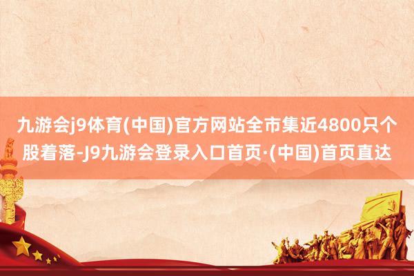 九游会j9体育(中国)官方网站全市集近4800只个股着落-J9九游会登录入口首页·(中国)首页直达